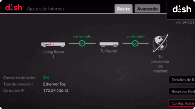User Interface for Hopper connecting to the Internet